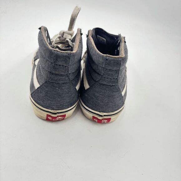 Vans Off the Wall Skater Hi Top Gray White Shoes Sneakers Women's 7 Men's 8.5 - Picture 6 of 8